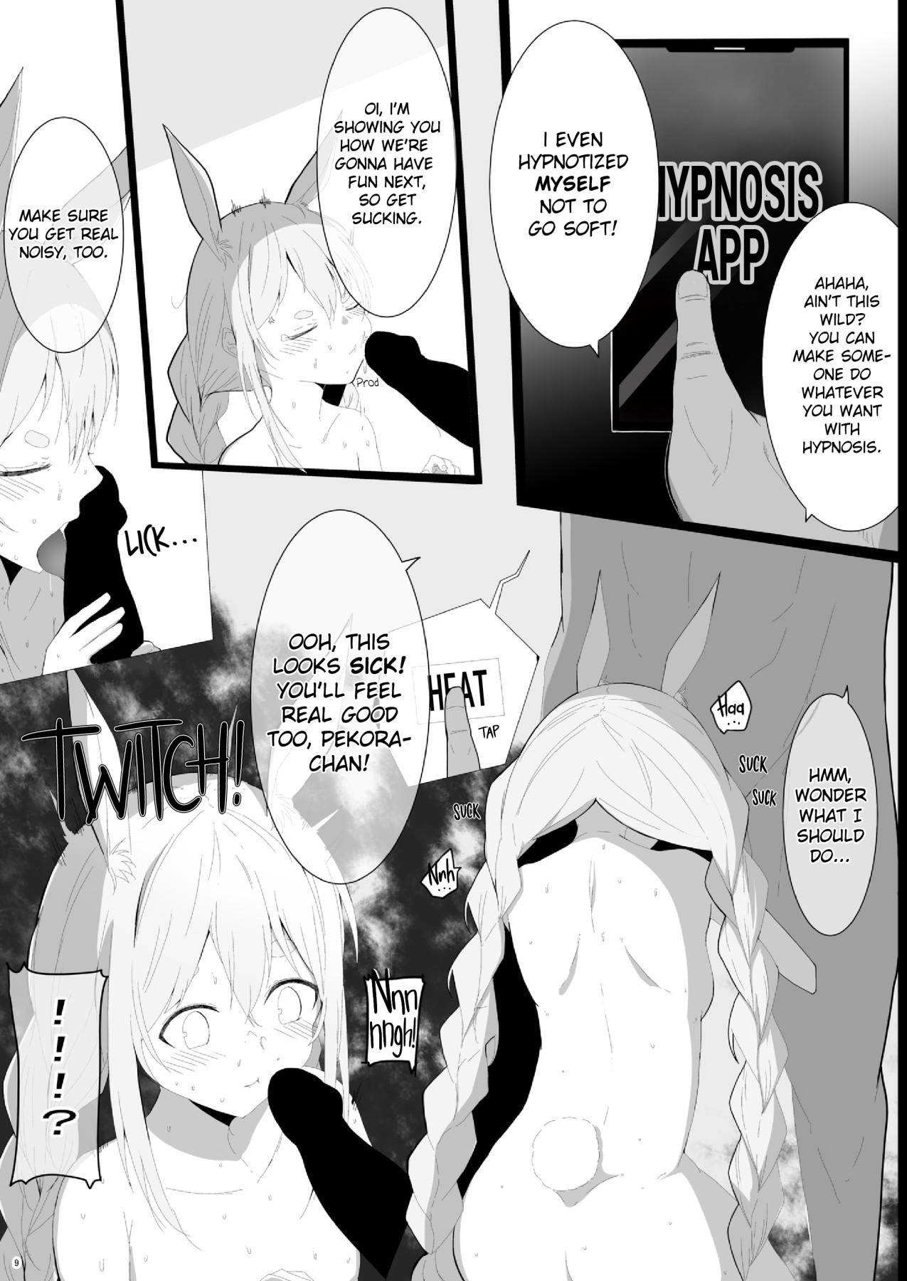 Hentai Manga Comic-A Book Where Pekora Gets Put in Her Place By a Hypnosis App-Read-10